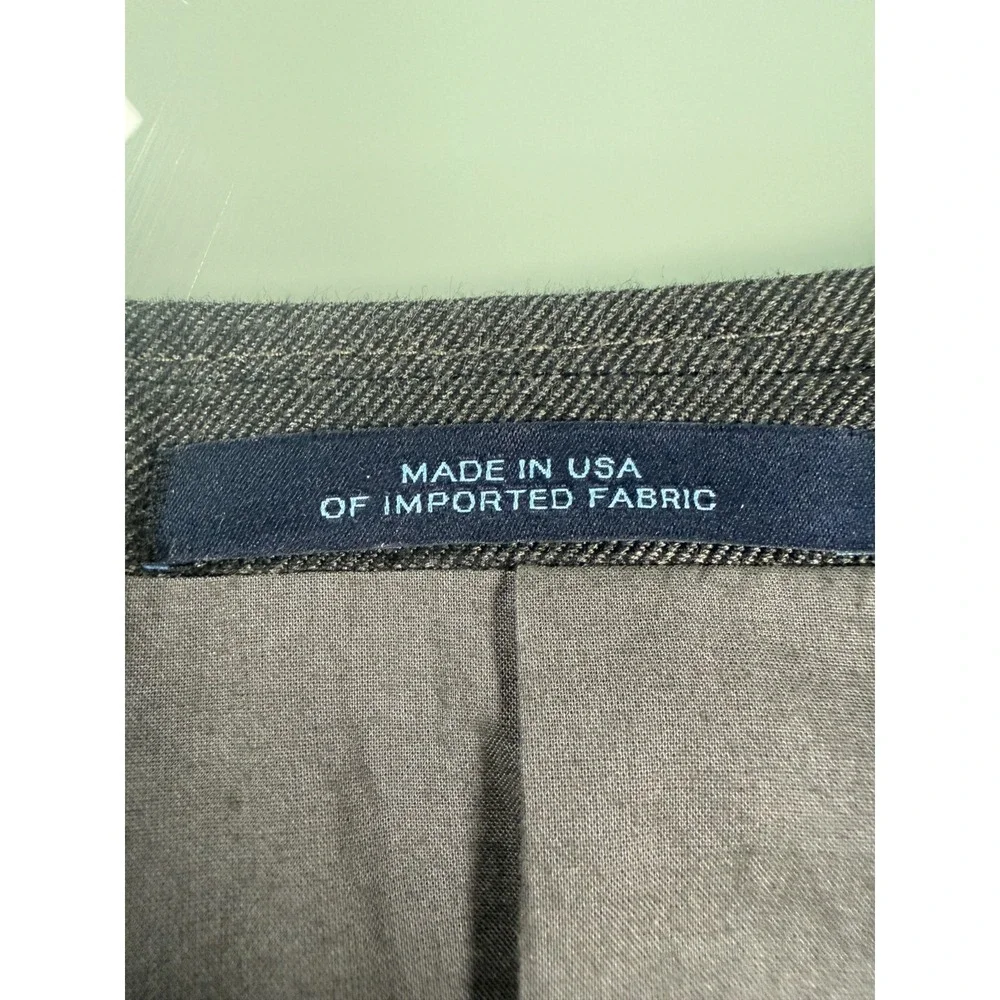 Joseph Abboud Blazer Jacket Mens Dark Gray 100% Cotton Peek Lapel  - 44 Short